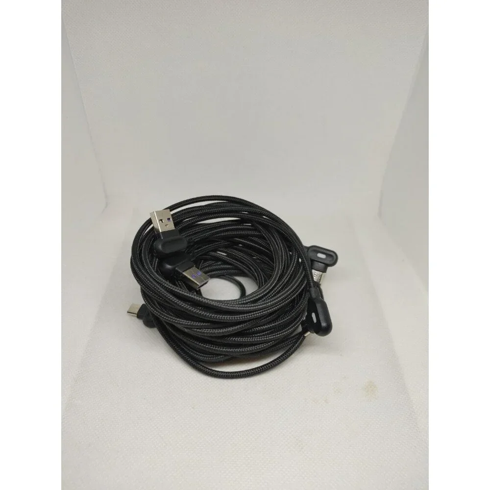 90 Degree Right Angle USB Type C Fast Charger Cable 6Ft For Android 5 Pack